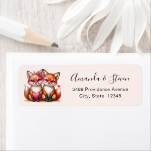 Joli renard orange en amour Adresse