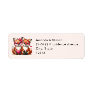 Joli renard orange en amour Adresse