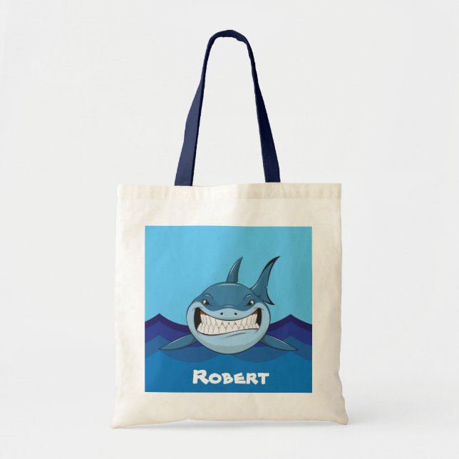 Joli requin ajouter le Sac fourre-tout de nom (Devant)