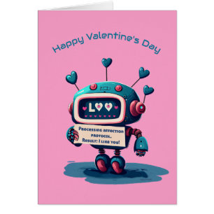 Joli Robot Joyeuse Saint Valentin -Je t'aime bien