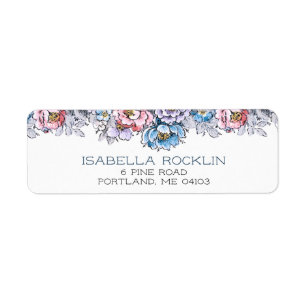 Joli rose, bleu et violet floral