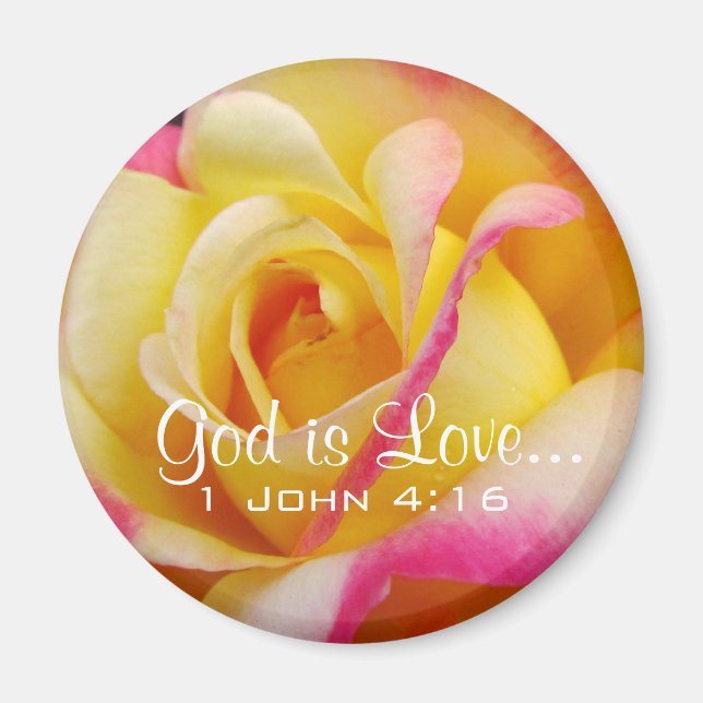 Joli Rose de thé Christian Magnet (Devant)