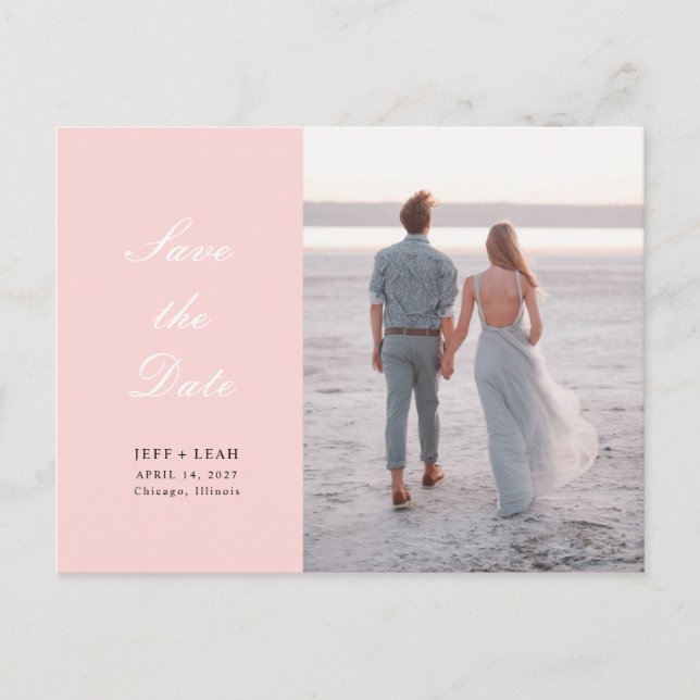 Joli rose Enregistrer la carte postale Date (Devant)