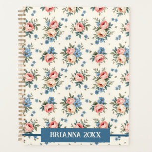 Joli rose et bleu floral