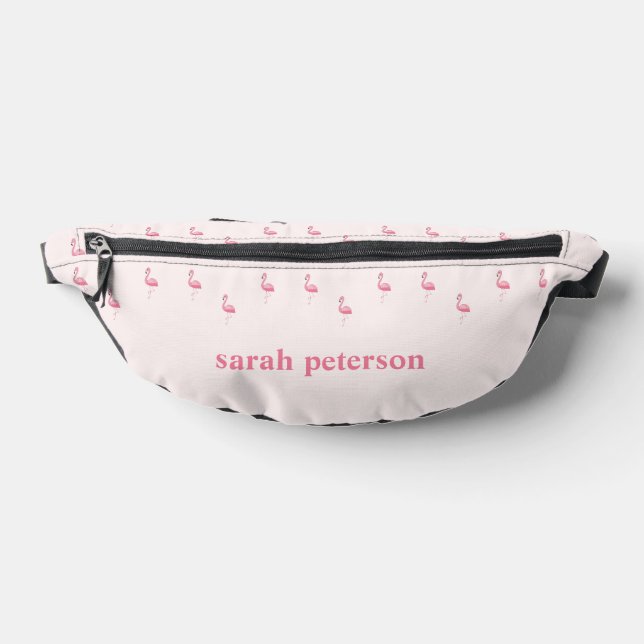 Joli rose flamingo nom personnalisé rose (Poser)