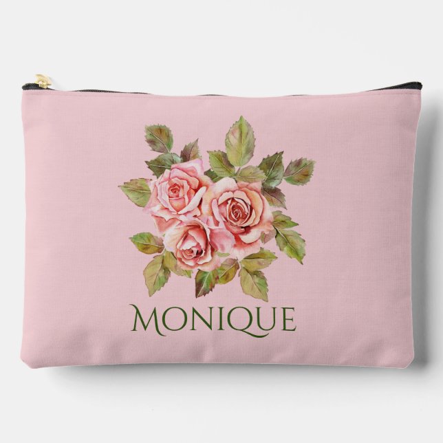 Joli Rose Vintage Sac cosmétique personnalisé (Recto)