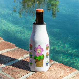 Joli Rosy Posy Fleurs Potées Glacière de bouteille