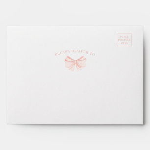 Joli ruban à arc rose bébé fille douche Enveloppe