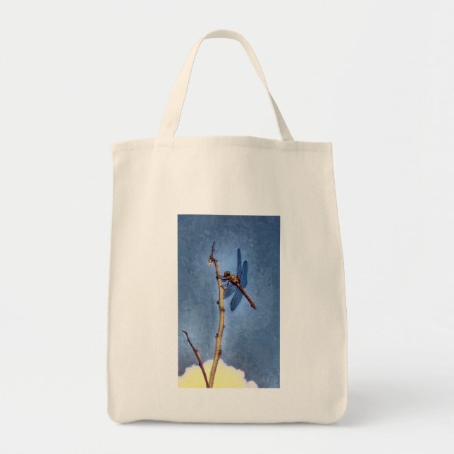 Joli sac de magasinage avec imprimé libellule (Devant)