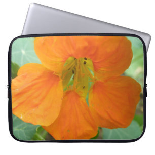Joli sac d'ordinateur portable orange Nasturtium