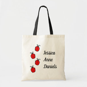 Joli sac fourre-tout coccinelle personnalisé