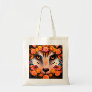 Joli sac fourre-tout d'animaux sauvages à fleurs