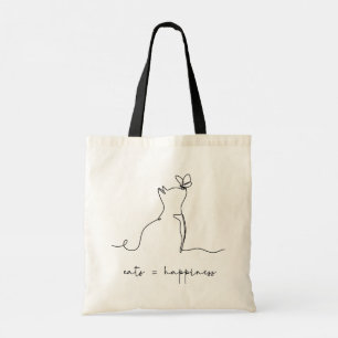 Joli sac fourre-tout de chat heureux   fourre-tout
