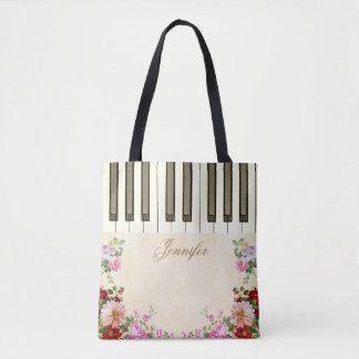 Joli Sac fourre-tout Floral de piano