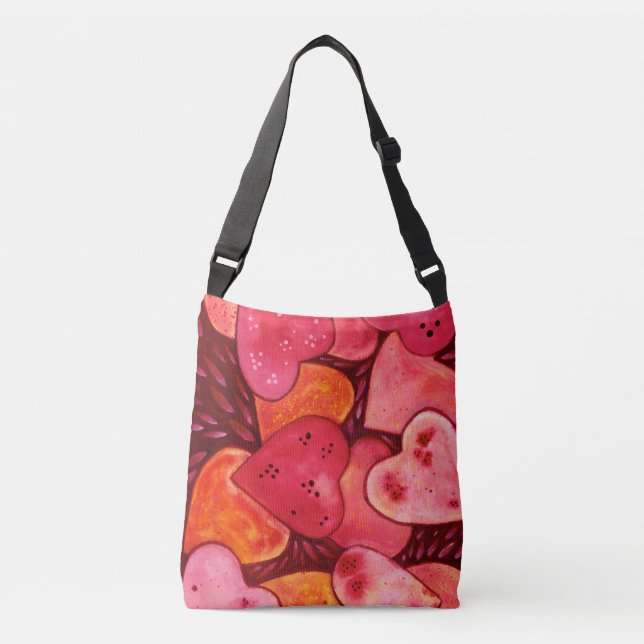 Joli sac fourre-tout pour aquarelle romantique à (Devant)