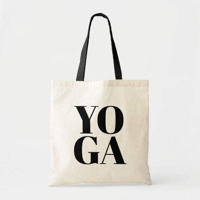 Joli sac fourre-tout YOGA avec typographie moderne (Devant)