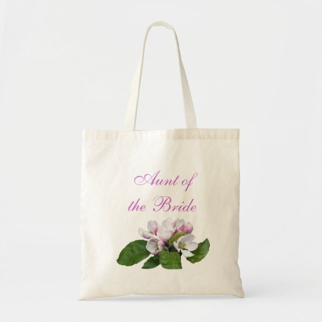 Joli sac mariage en fleur de pomme rose (Devant)