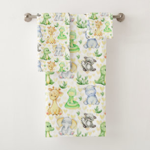 Joli Safari Animaux Serviettes De Bain Set