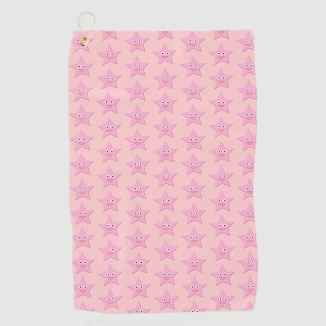 Joli Serviette de golf Rose Star (Devant)