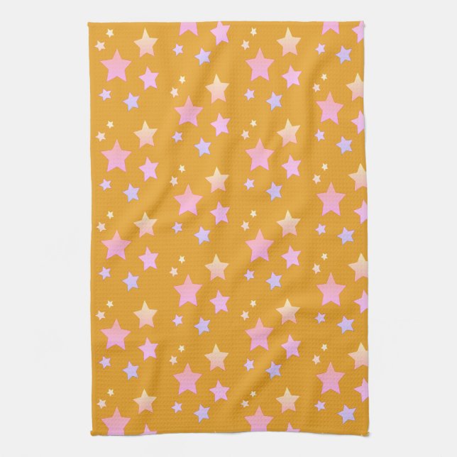 Joli Serviette De Thé Rose Star (Vertical)