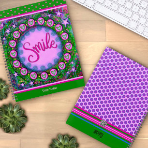 Joli sourire floral vert joyeux violetArt