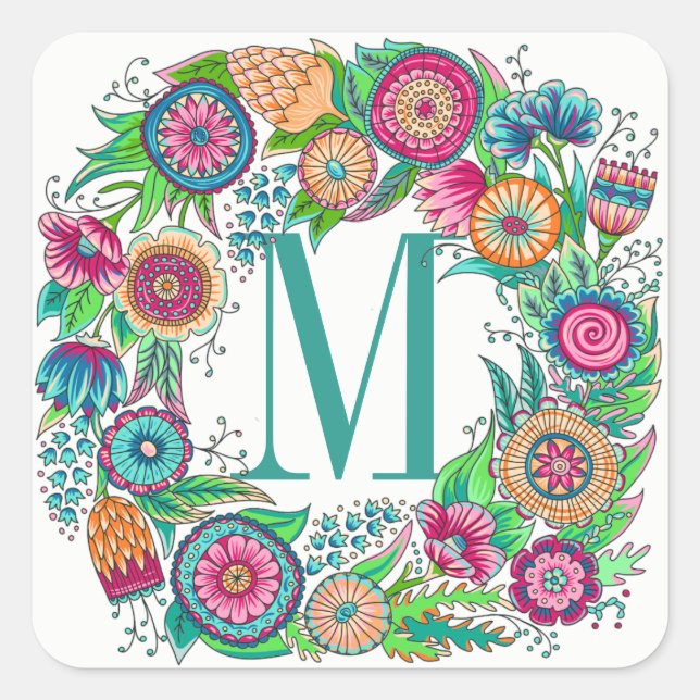Joli Sticker Floral Monogram (Devant)