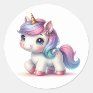 Joli Stickers Unicorne Aquarelle