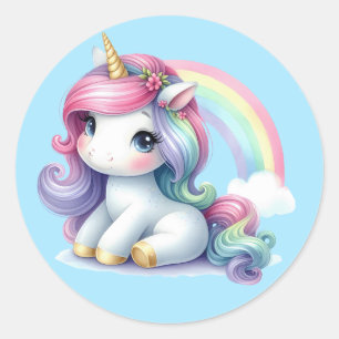 Joli Stickers Unicorne Aquarelle
