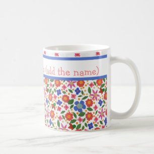 Joli style d'art populaire Floral sur Mug de café 