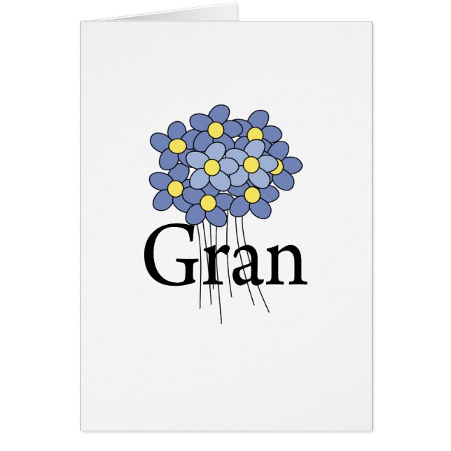 Joli T-shirt bleu Flower Gran (Devant)