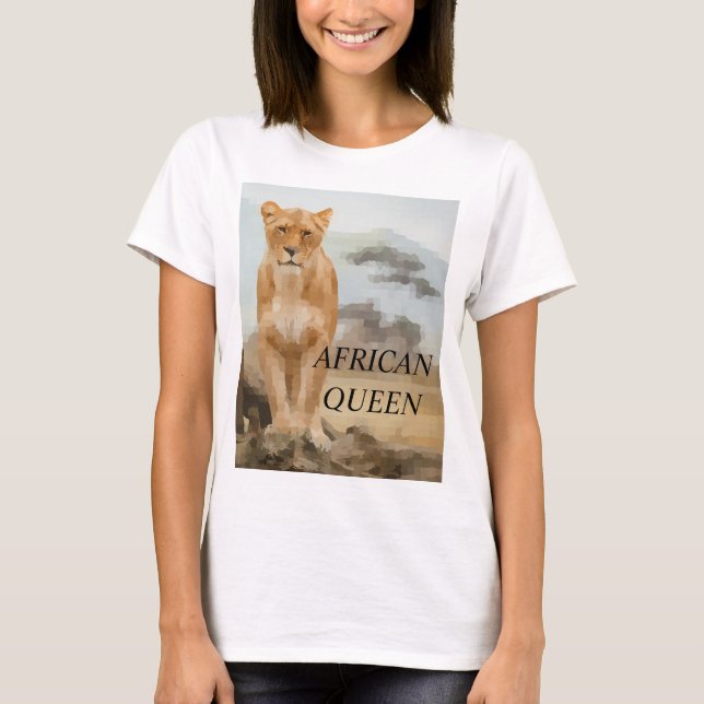 Joli T-shirt de la reine africaine (Devant)