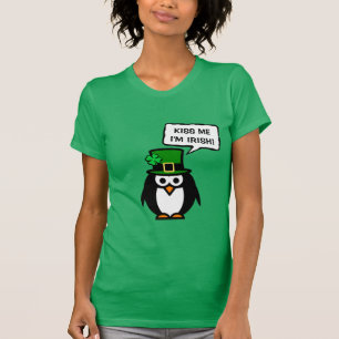 Joli t-shirt de pingouin pour la Saint-Patrick   E