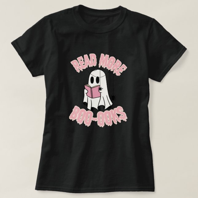 Joli T-shirt du livre fantôme Lover Halloween (Design devant)