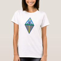 Joli T-shirt féminin de montagne géométrique
