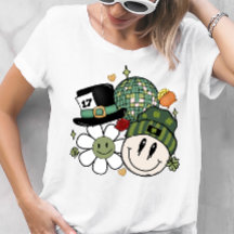 Joli T-shirt Flower & Smiley St. Patrick's Day