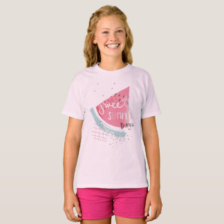 Joli T-Shirt Graphique Pastèque Filles Été