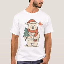 Joli T-Shirt ours polaire Noël | Scandinave