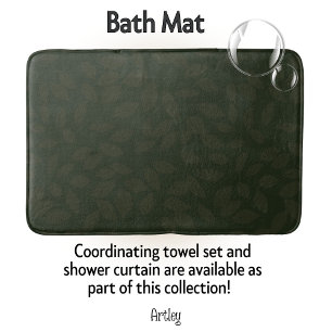 Joli tapis vert de bain