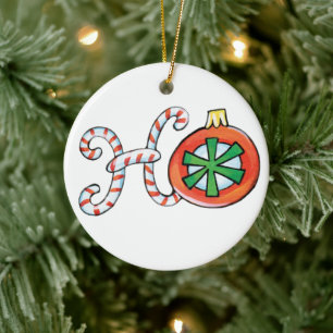 Joli texte de Noël, Ho dans les décorations de can