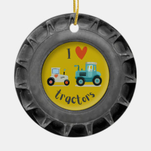 Joli tracteur pneu enfant enfant photo Ornement