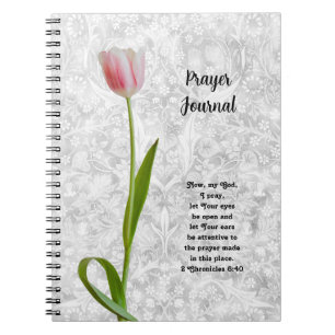 Joli Tulip Flower Vintage Style Journal de prière
