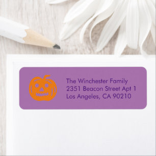 Joli violet orange citrouille plaisir Halloween ad