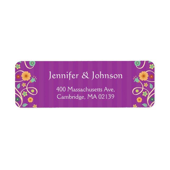 Joli Violet Violet Fleur Floral Stylish RSVP (Devant)