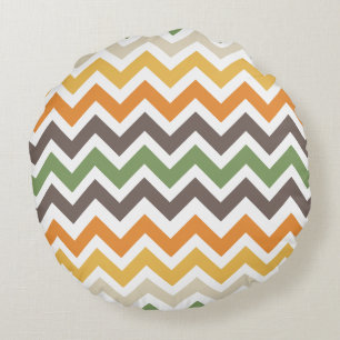 Joli zigzag motif rond coussin