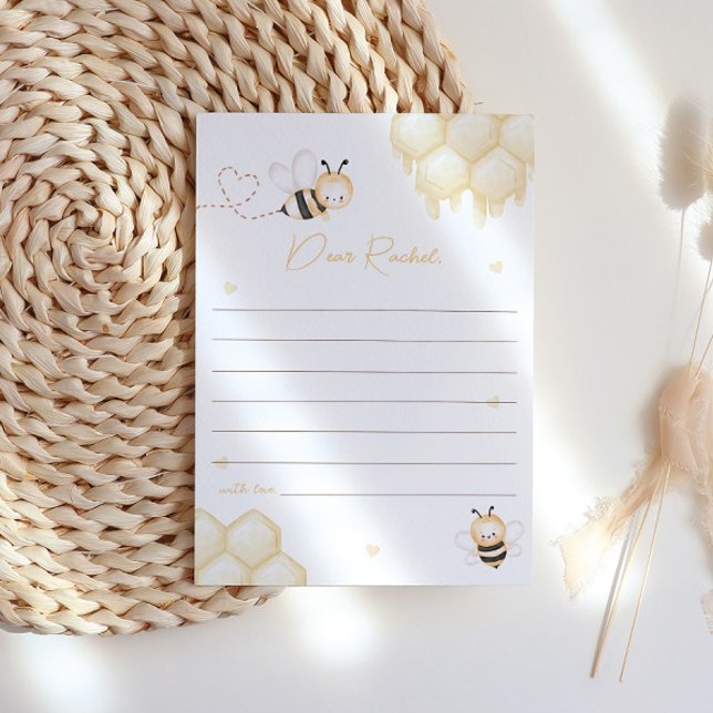 Jolie abeille miel Première carte de capsule de jo (Créateur téléchargé)