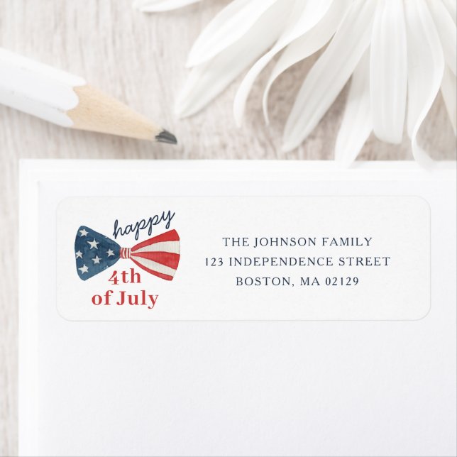 Jolie adresse 4 juillet Patriotic (En situation)
