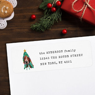 Jolie adresse de retour de Noël de Basset Hound