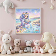 Jolie affiche de décoration murale du zodiaque Béb