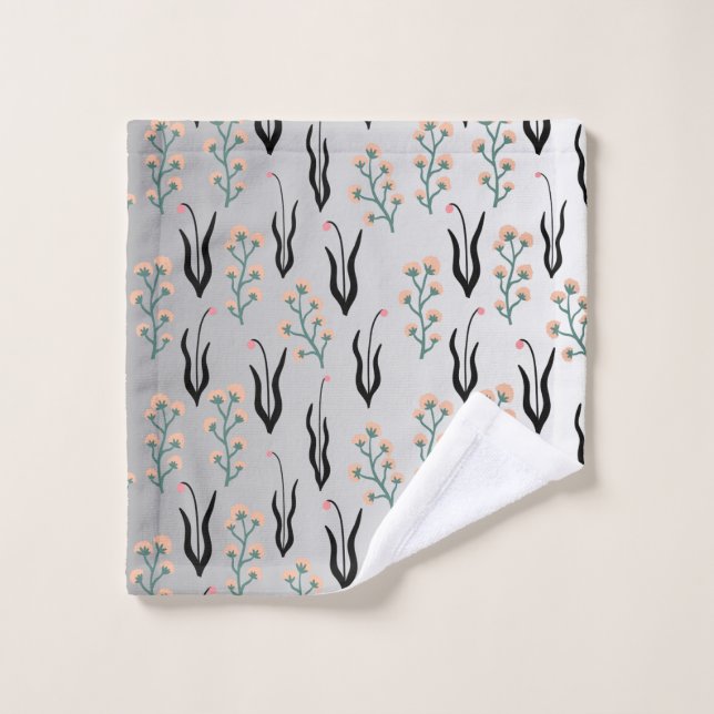 Jolie aquarelle de fleur d'argent (Gant de toilette)