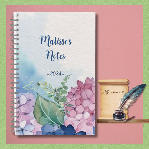 Jolie aquarelle Floral Motif Carnet